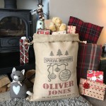 Personalised JUTE SANTA SACK (Oliver Design)